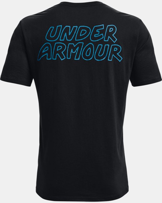 Men's UA Multi Logo Scribble Short Sleeve, Black, pdpMainDesktop image number 6